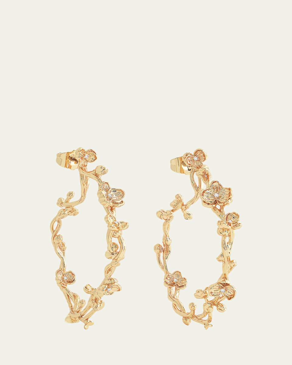 Orchid Hoop Earrings